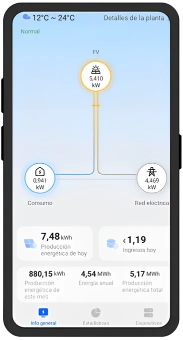 Control desde app mobile